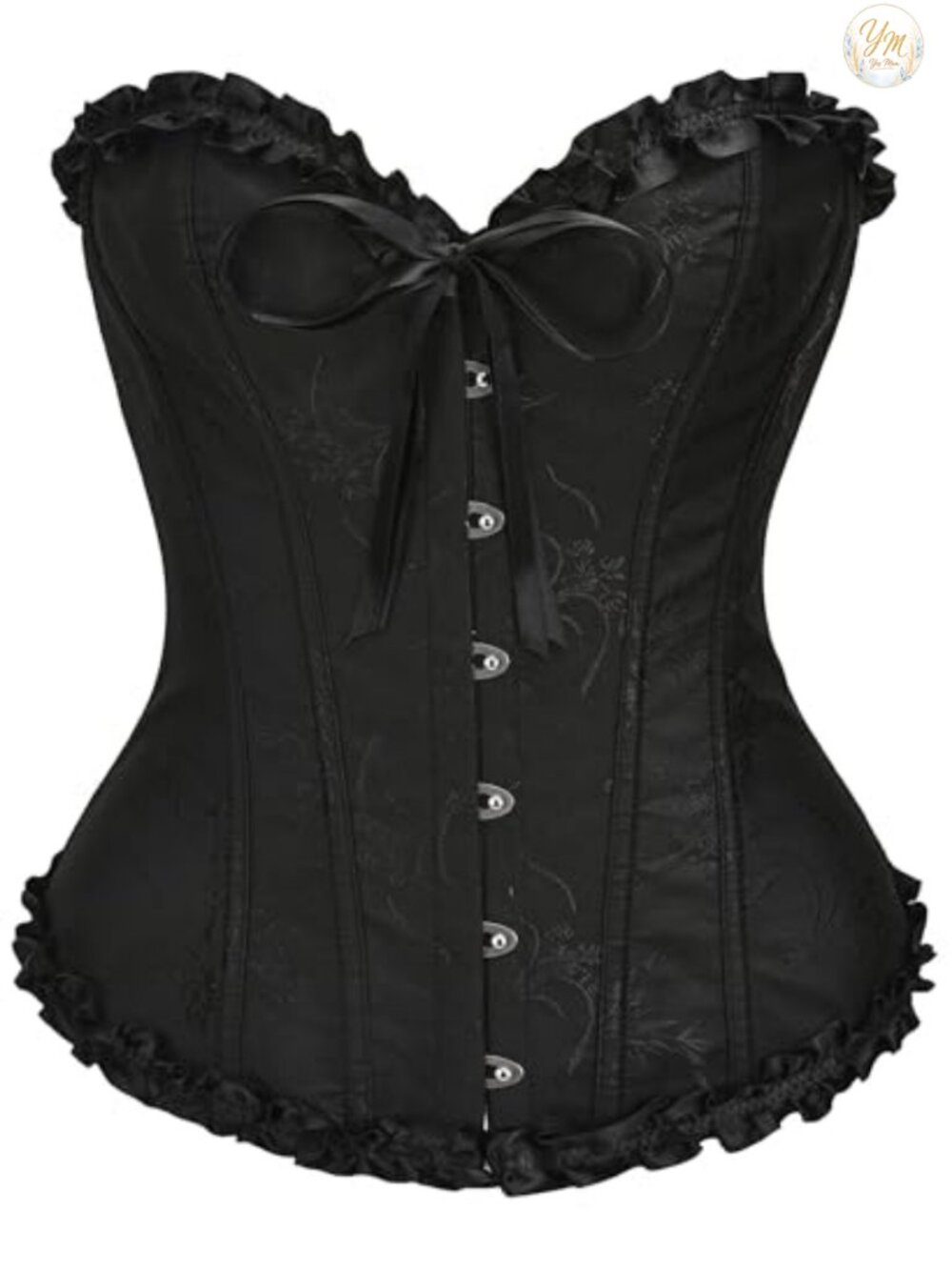 14-Bone Overbust Corset Top Sweetheart Neck Waist-Cinching Costume